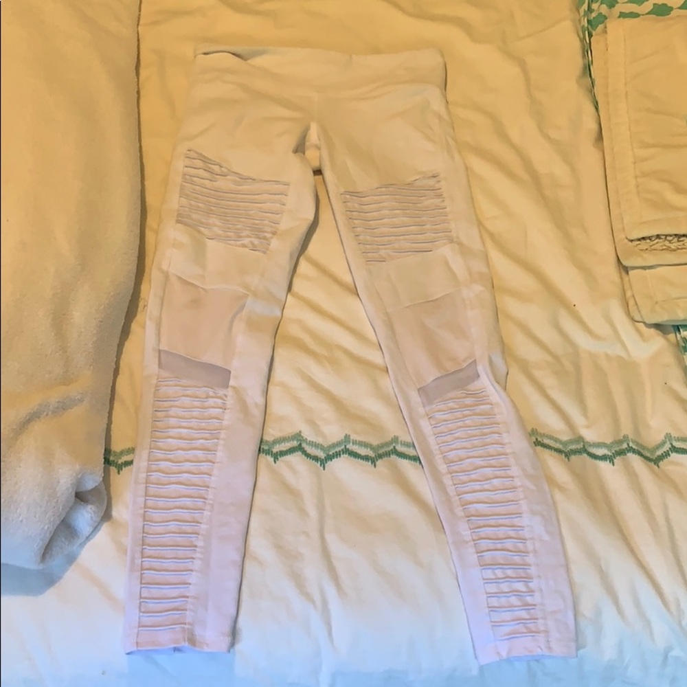 White ALO High-Waist Moto Legging